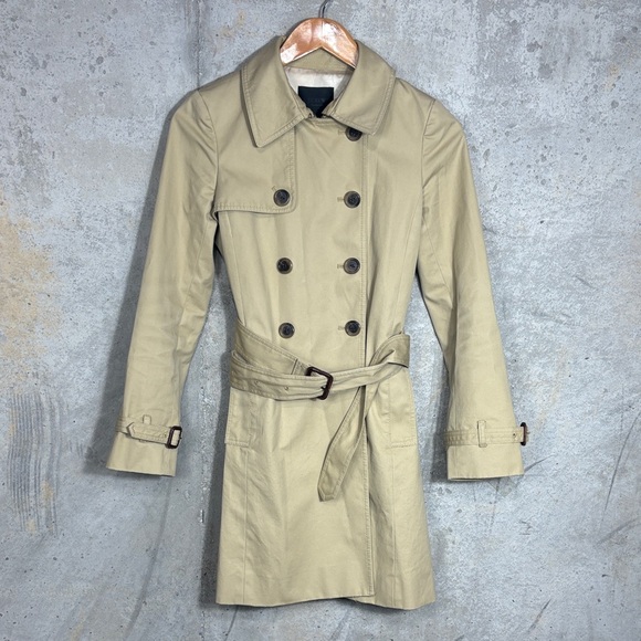 J. Crew Jackets & Blazers - J. Crew Women's Beige Double-Breasted Trench Coat with Belt